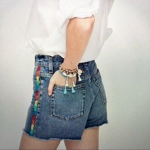 J. Crew Point Sur Jean Shorts Rainbow Sides 29